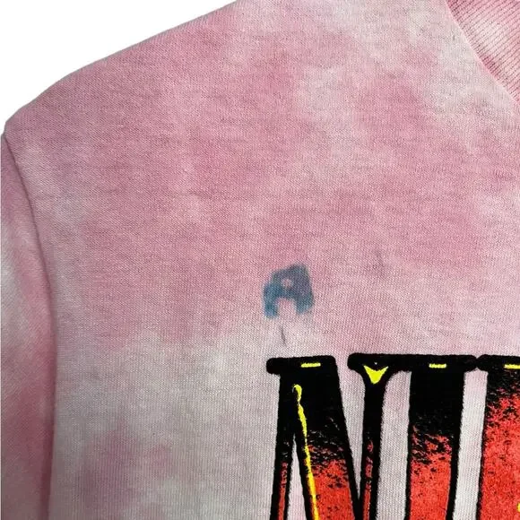 NIRVANA Pink Tie Dye 100% Cotton Licensed Band Short Sleeve T-Shirt Size Small - Picture 3 of 9